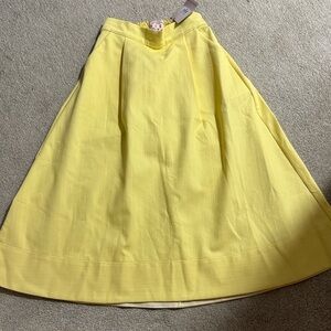 Elegant Yellow A-Line Skirt